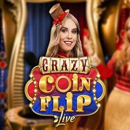 Crazy Coin Flip logo by Evolution Betista Casino